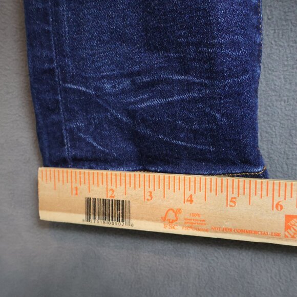 Armani Exchange Jeans Mens 30x32 J13 Slim Blue Whiskered Distressed Denim - Picture 15 of 15